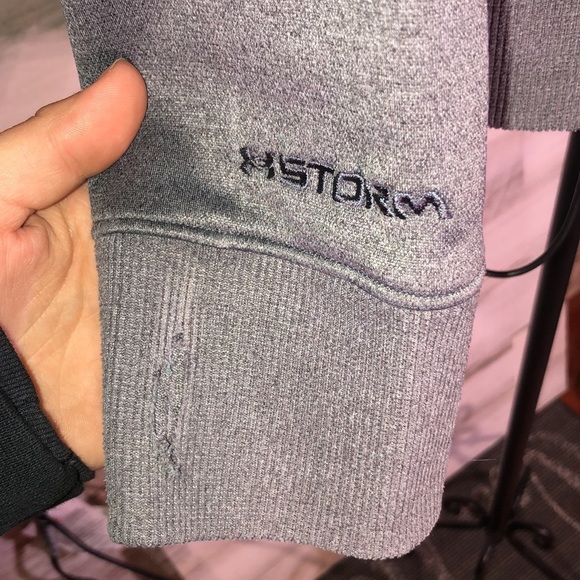 Under Armour cold gear hoodie orange and gray sweatshirt size medium thicker​​ - Picture 5 of 7